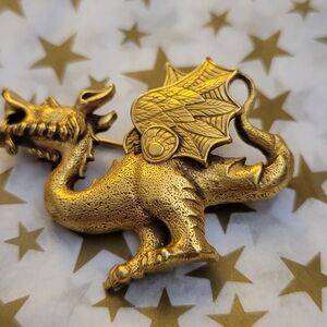 Gold Dragon Brooch